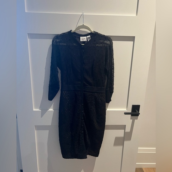 Black Lace dress with nude sewn in liner - Picture 1 of 2